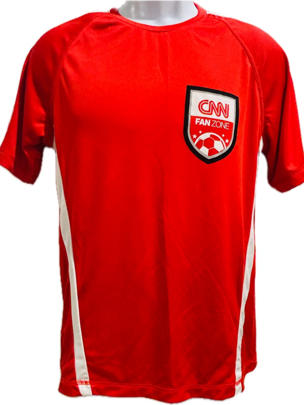 ⚽️ Adult Sport-Tek Red and White CNN Fan Zone Soccer Jersey ⚽️